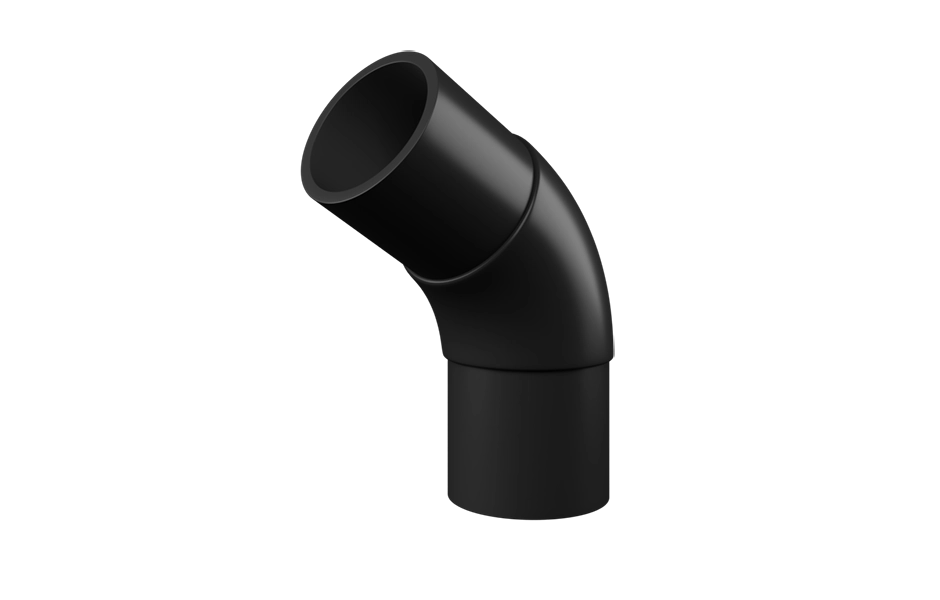 Отвод 45 градусов литой удлиненный Вода ПЭ100 SDR 11 225 мм